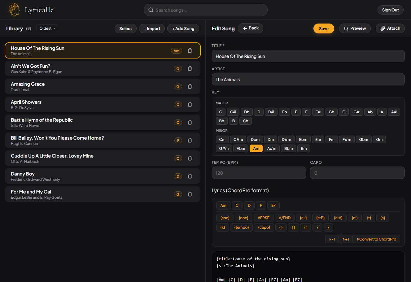 Lyricalle Web Companion Studio Editor